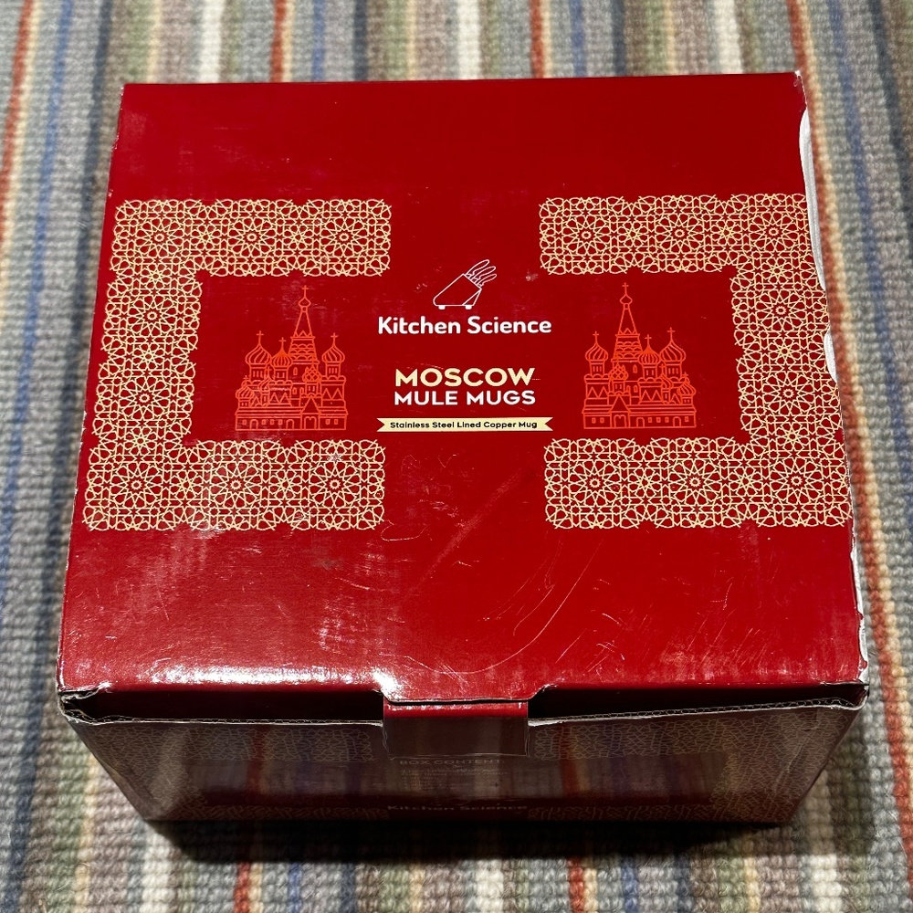 Advanced Mixology [Gift Set] Mule Science Moscow Mule Mugs Set of 4 (19 oz.)